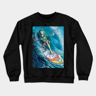 Alien Surfer Crewneck Sweatshirt